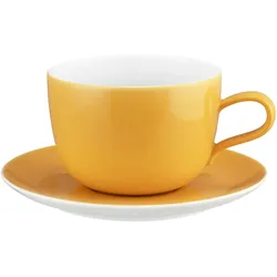 Seltmann Weiden Liberty Pure Colors Milchkaffeetasse mit Untertasse 380 ml Mango Orange