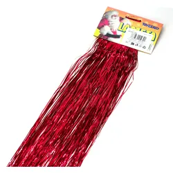 Lametta 24x100cm Weihnachtsbaum Christbaumschmuck Weihnachtsgirlande Karneval Fasching Disco & Party Glitzer Deko Silvesterdeko Rot