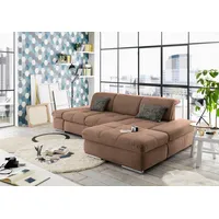 Set One by Musterring Ecksofa "SO4100 V", braun, B:284cm H:80cm T:190cm, SET ONE BY MUSTERRING, Sofas, Ecksofa, mit verstellbaren Kopfteilen, wahlweise mit Funktionen, Cord-Bezug