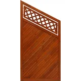 Andrewex Sichtschutzzaun Schrägelement Toulon 90 x 180 cm teak