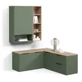 livinity® WOHNWAND Piave Grün 5 Teile
