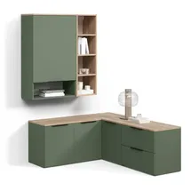 livinity® WOHNWAND Piave Grün 5 Teile