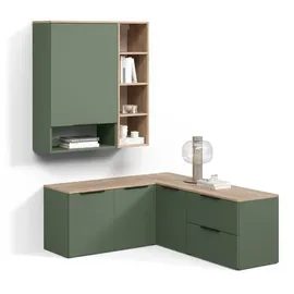 livinity® WOHNWAND Piave Grün 5 Teile