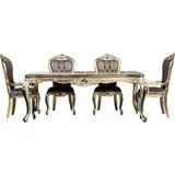 Casa Padrino Luxus Barock Esstisch Antik Gold / Schwarz - Rechteckiger Barockstil Küchentisch - Luxus Esszimmer Möbel im Barockstil - Barock Essz... - Schwarz