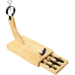 San Ignacio - Schinkenhalter-Set mit Schublade, Stuhl und Messer