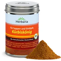 Herbaria Kürbiskönig bio 90g M-Dose – Kürbisgewürz, pumpkin spice – fertige Bio-Gewürzmischung für Kürbis, Suppen & Eintöpfe – in nachhaltiger Aromaschutz-Dose