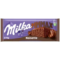 Milka Noisette 1 x 270g I Großtafel I Alpenmilch-Schokolade I mit cremiger Haselnuss-Füllung I Milka Nuss-Schokolade aus 100% Alpenmilch I Tafelschokolade
