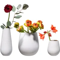 Villeroy & Boch Manufacture Collier Vasen-Set Carré 3-teilig blanc