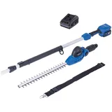 Scheppach Akku-Teleskop-Heckenschere C-PHS410-X | Schnittlänge 410 mm | max. Aststärke 16 mm | Gesamtreichweite 2,6 m | 20-Volt-IXES-Serie | mit 4Ah Akku und Ladegerät