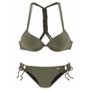 Push-Up-Bikini Damen Bikini-Sets Ocean Blue mit geflochtenem Rückendetail, Gr. Cup A,