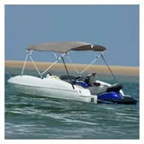 vidaXL Bimini Sonnenverdeck 4-Bow 243x(200-213)x137 cm Polyester Grau