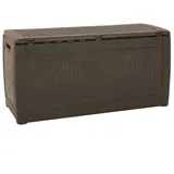 vidaXL Gartentruhe Braun 119x48x60 cm Polypropylen