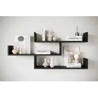 Home Affaire Wandregal Trio Hängeregal 119,1 x 18 x 55 cm Schwarz