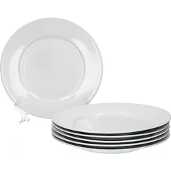 Van Well | URBAN Eßteller flach 27 cm creme 6er Set  - Steinzeug  modernes Geschirr, funktional & stylish