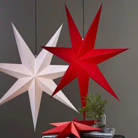 StarTrading Papierstern Rozen rot, E14 Fassung Papier