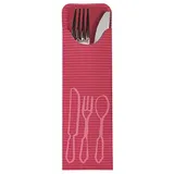 Papstar Bestecktaschen 23,5 cm x 7,3 cm inklusive farbiger Bistro Serviette