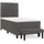 vidaXL Boxspringbett 100 x 200 cm Dunkelgrau