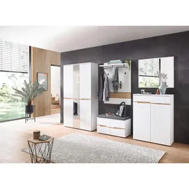 Innostyle Garderobenpaneel Memphis 80 x 118 x 30 cm Weiß, Eiche