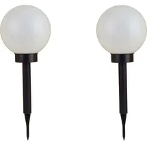 Buri 2er-Set LED-Solar-Kugelleuchte Kugellampe Leuchtkugel Solarlampe Lichtkugel