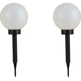 Buri 2er-Set LED-Solar-Kugelleuchte Kugellampe Leuchtkugel Solarlampe Lichtkugel