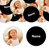 Goodtimes Foto-Konfetti Beidseitig Personalisierbar Foto Name Rund 2,5cm Dekoration für Hochzeit Geburtstag Partys 330 Stück Schwarz