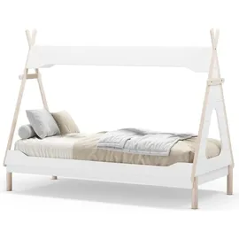CaliCosy Kinderbett LOU 90 x 190 cm Holz lackiert weiß