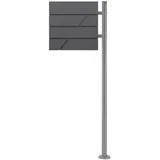 ML-Design Standbriefkasten Anthrazit inkl. Zeitungsfach