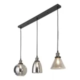CASANOVA casa NOVA Pendelleuchte ARON, Grau - Eisen - 3-flammig - B 80 cm