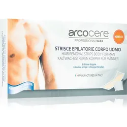 Arcocere Professional Wax Enthaarungsstreifen mit Wachs für Herren 6 St.