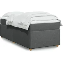 vidaXL Boxspringbett 100 x 200 cm Dunkelgrau