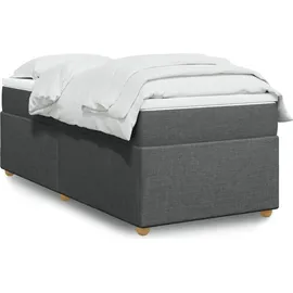 vidaXL Boxspringbett 100 x 200 cm Dunkelgrau