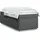 vidaXL Boxspringbett 100 x 200 cm Dunkelgrau