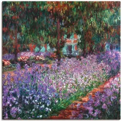 Wandbild ARTLAND "Der Garten des Künstlers bei Giverny", lila (farbe bild(er): lila), B:70cm H:70cm, Bilder, als Alubild, Outdoorbild, Leinwandbild in verschied. Größen