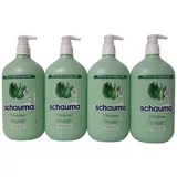 4 x 750 ml Schauma 7 Kräuter Frische-Shampoo Für Fettendes Haar  Normales bis