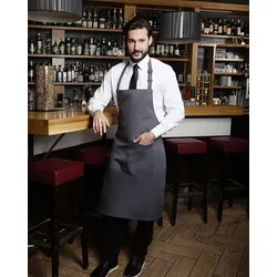 KARLOWSKY Latzschürze Basic mit Tasche und Schnalle - anthracite - onesize
