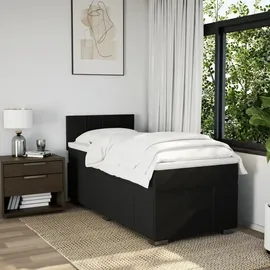 vidaXL Boxspringbett 90 x 190 cm Schwarz