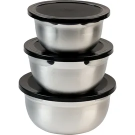 KESPER Rührschüssel 3er Set 18x18x9cm silber
