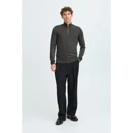CASUAL FRIDAY "Troyer CFHeine", Herren, Gr. XL, grau (dunkelgrau melange), Obermaterial: 65% Polyacryl PAN. 27% Nylon NY. 5% Wolle mw. 3% Polyester PES., Pullover Troyer