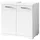 byLIVING Waschbeckenunterschrank Nebraska 60 x 59 cm Weiß Hochglanz