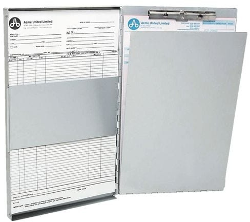 Produktbild Westcott Formularhalter-Box A4 aus Aluminium E-17004 00 grau, 23x32 cm
