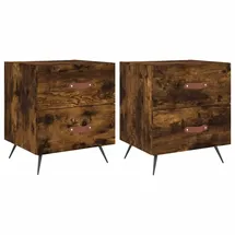vidaXL Nachtschrank 2 Stk. 40 x 35 x 47,5 cm Räuchereiche