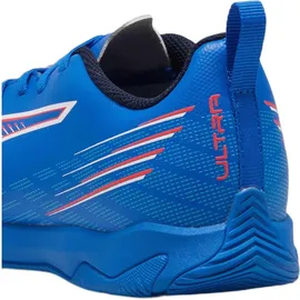 Puma Ultra 6 Play Hallenschuhe Kinder Ultra Blau / Weiß / Leuchtend Rot 37