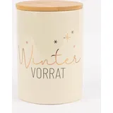 la-vida Vorratsdose Porzellan beige 11 x 16 cm 1 l