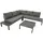 FRG Eck-Lounge Set mit Tisch Aluminium grau