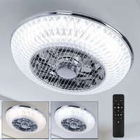 GLOBO Deckenventilator mit LED-Licht Fernbedienung Dimmbar CCT-Schaltung 3 Stufen