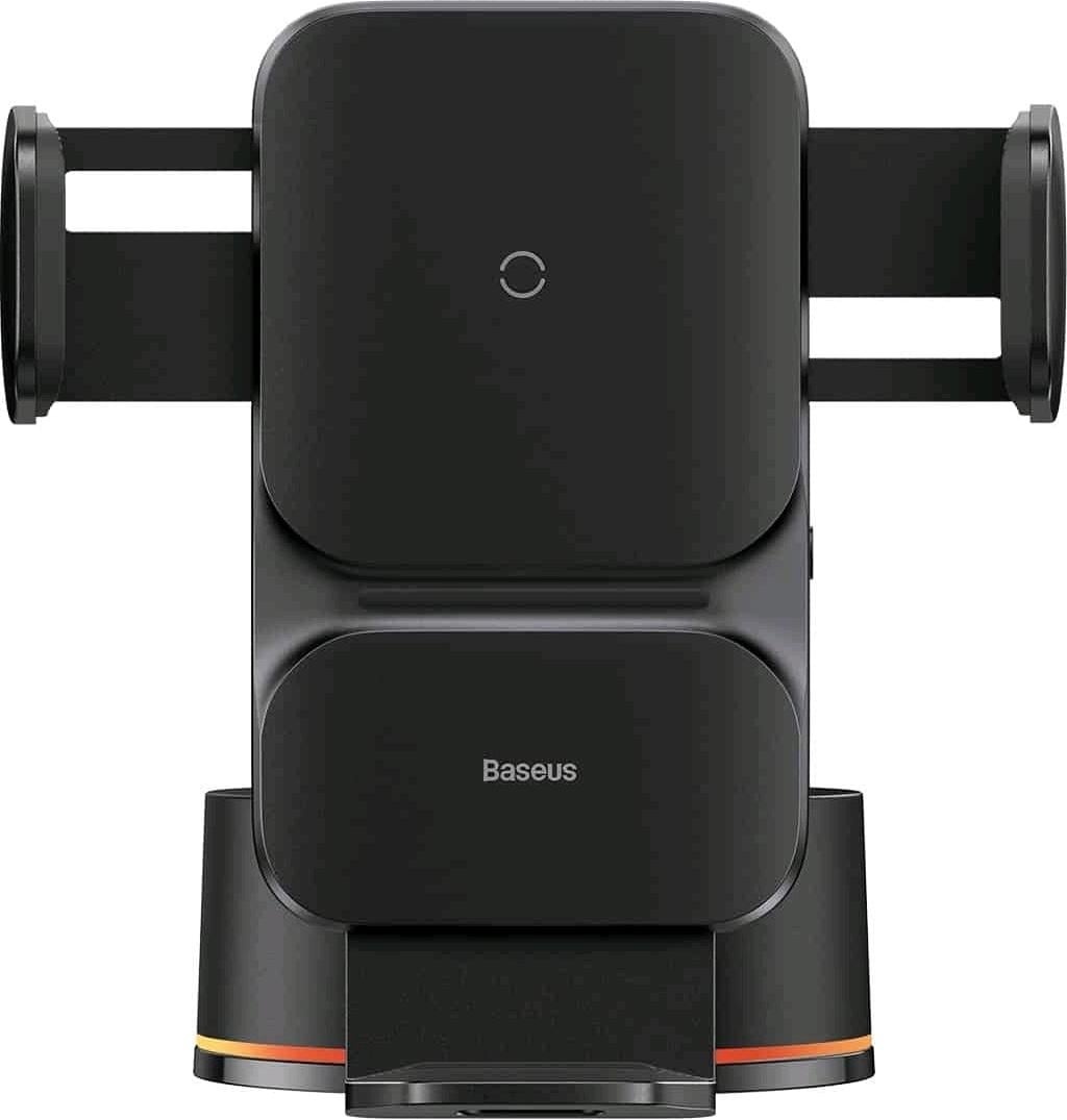 Baseus Wisdom Wireless Charging Electric Car Phone Holder Qi, 15W (black), Smartphone Halterung, Schwarz
