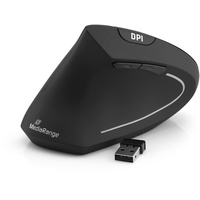 MediaRange Vertical Wireless Maus schwarz, Linkshänder, USB (MROS233)