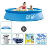 Intex runder aufblasbarer Pool – 244 x 61 cm – Blau No Size