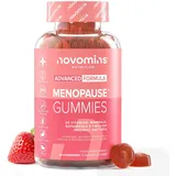 Wechseljahre Gummibärchen - Menopause und Perimenopause mit Yamswurzel, Ashwagandha, Maca, Vitamin B6, Zink - Meno Komplex Wechseljahre - Hormon Balance Frauen - 60 Gummis - Novomins