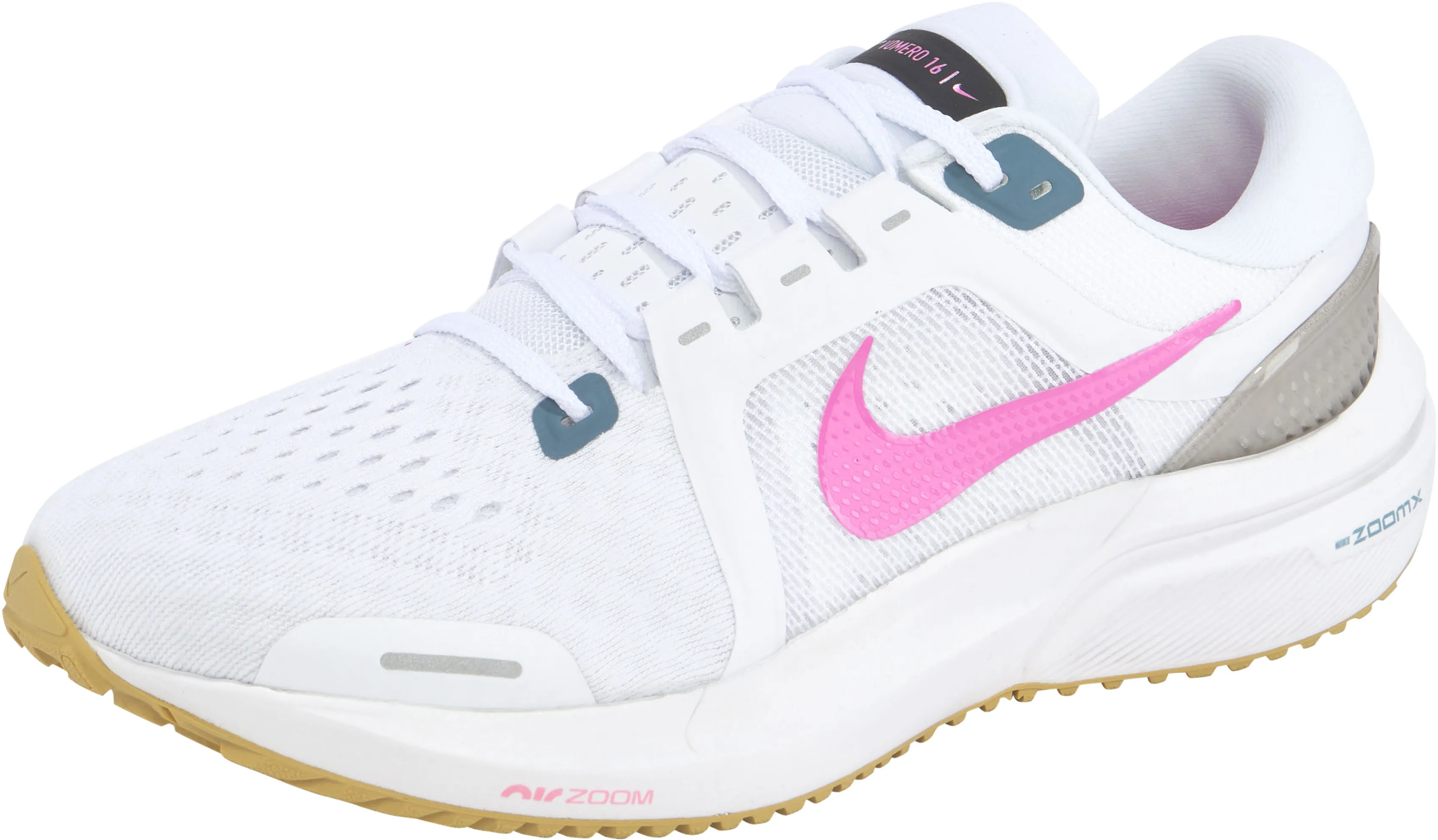 Nike Laufschuh »AIR ZOOM VOMERO 16« Nike WHITE-PINK-SPELL-NOISE-AQUA-WHEAT-GOLD 37,5